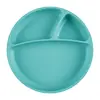 OiOi Vakum Tabanlı Silikon Tabak Porsiyon 6+ Ay Aqua Green