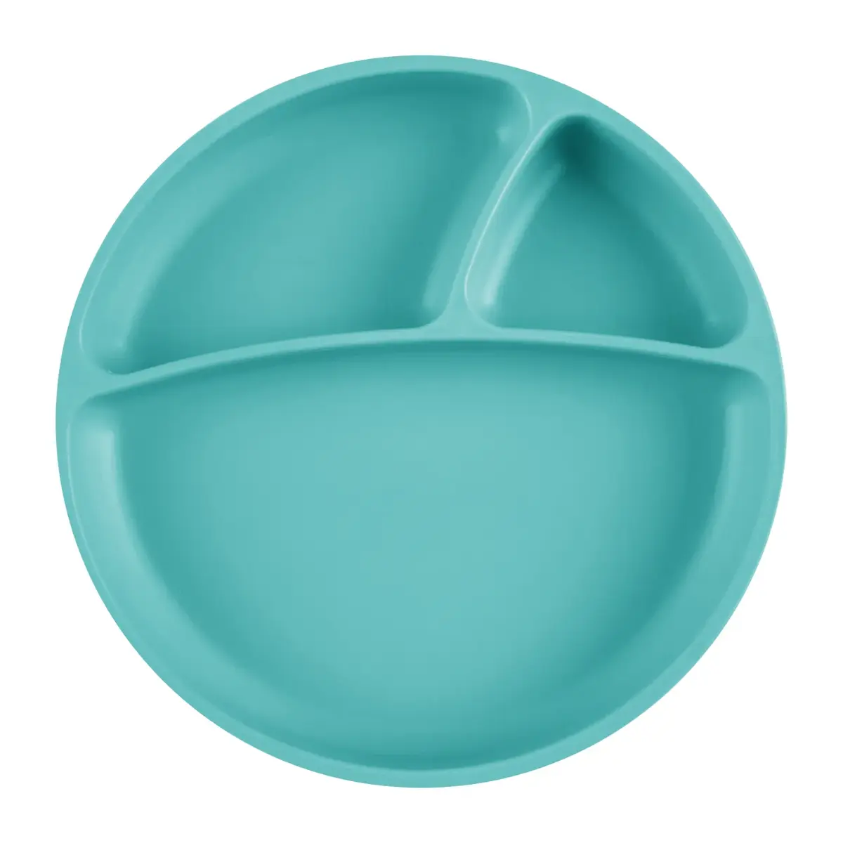 OiOi Vakum Tabanlı Silikon Tabak Porsiyon 6+ Ay Aqua Green