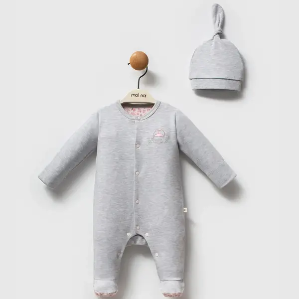 Moi Noi Tulum Şapka Takım Tea Gri