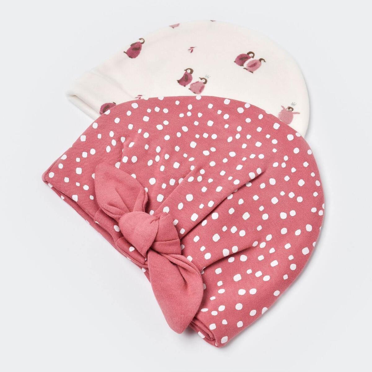 Bibaby Organik Şapka 2li Little Love Rose Dry