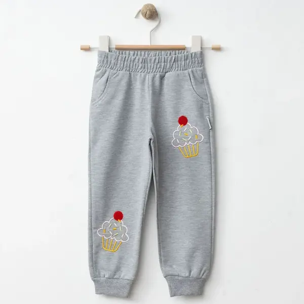 Winimo Eşofman Altı Cupcake Nakışlı Gri