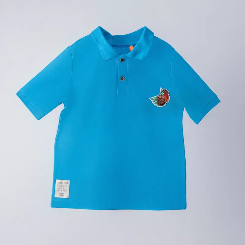 Moi Noi T-Shirt Polo Yaka Mavi Icon