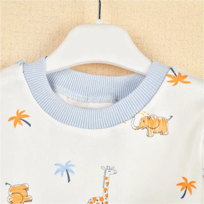 Rany Baby Kids Pijama Takımı Safari Sarı - Mavi