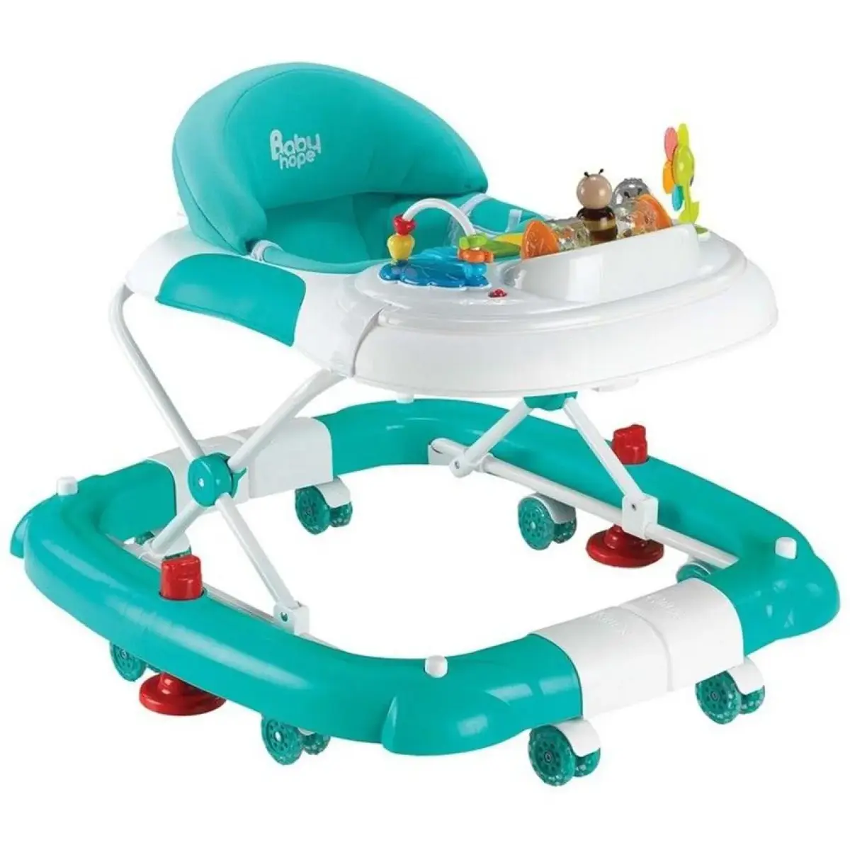 Babyhope 212 Royal Salla Yürüteç Turkuaz Beyaz