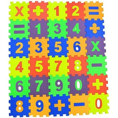 Eva Puzzle Oyun Matı Matematik seti 7 mm 12X12 cm