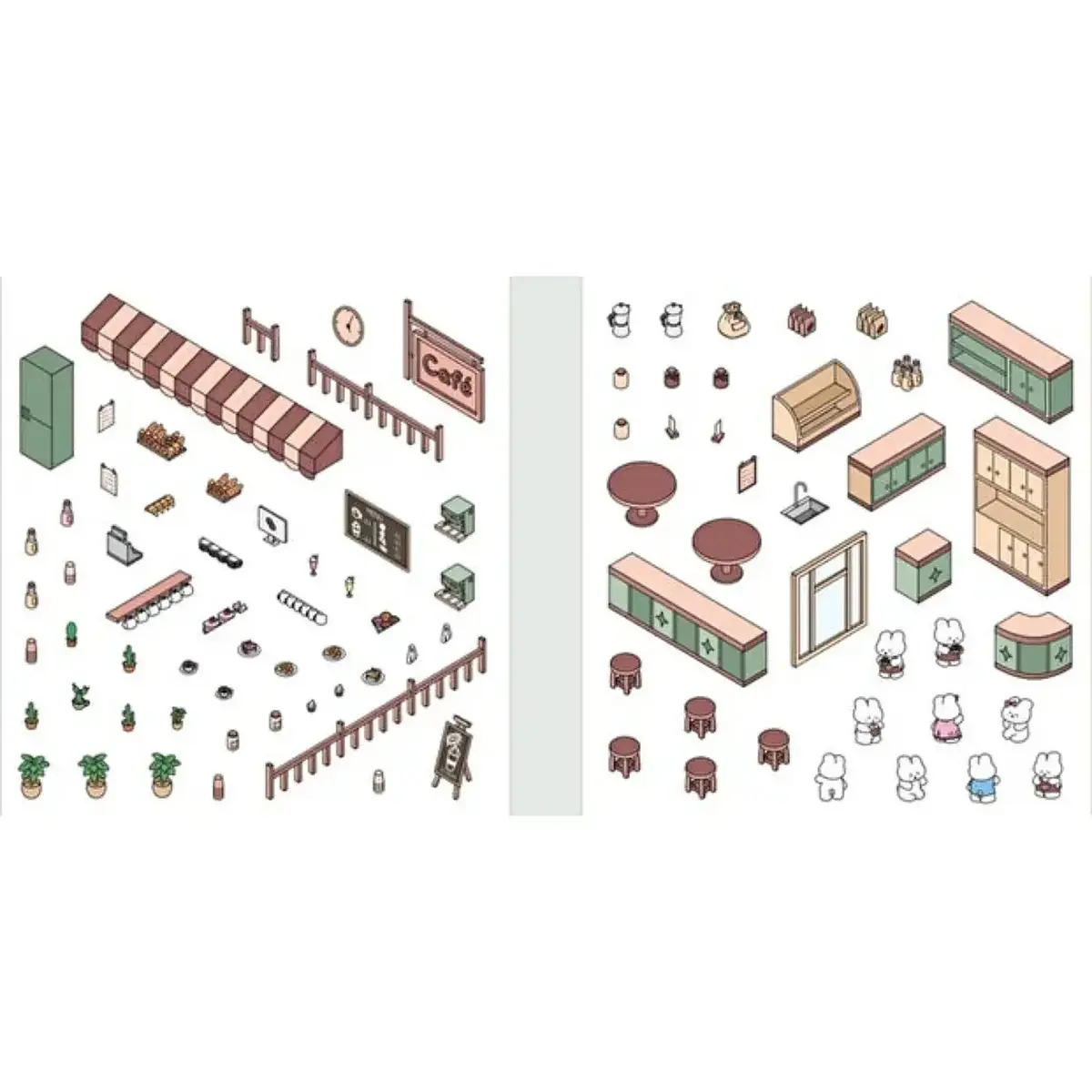 Lino 3D Sticker Set Coffee Shop