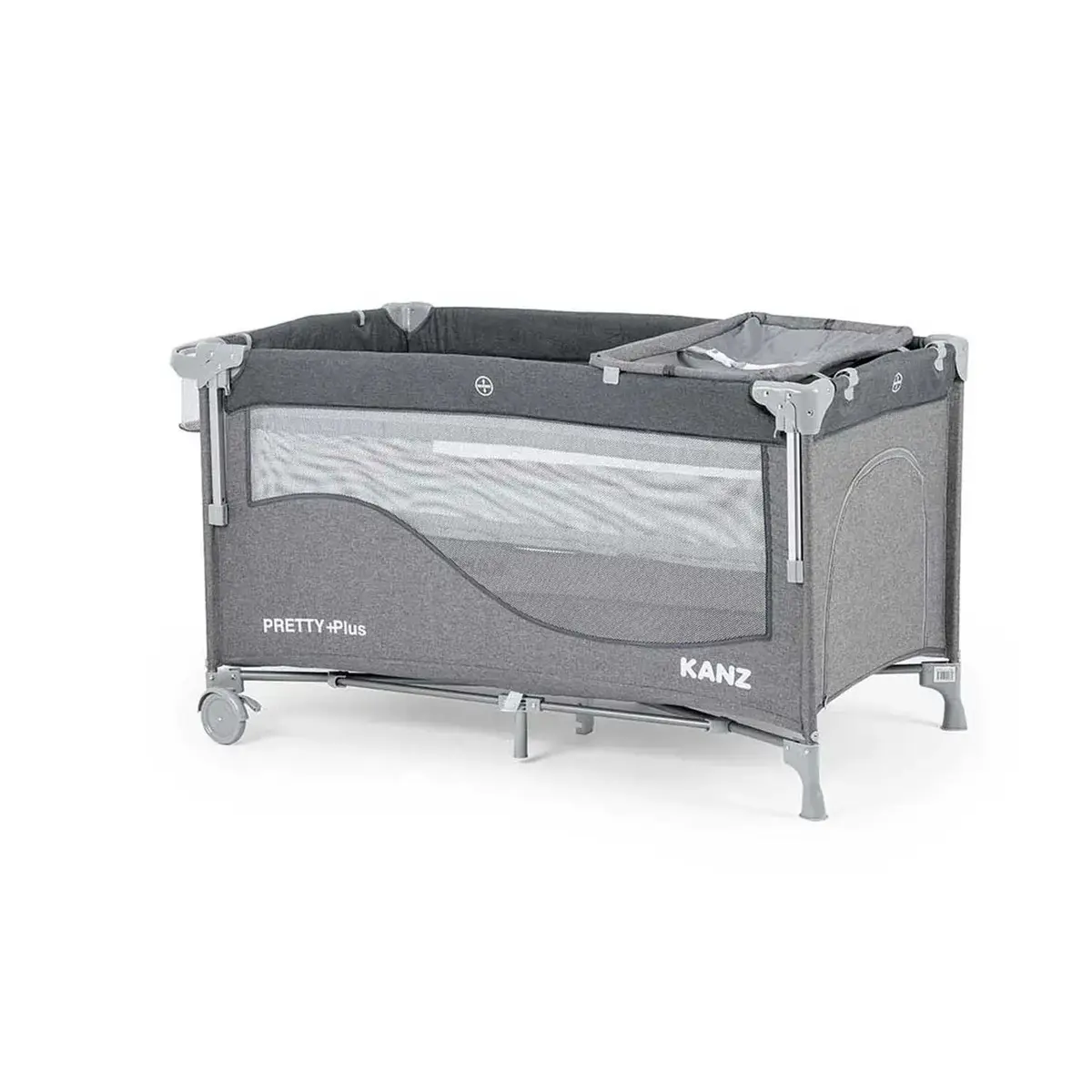 Kanz Pretty Plus Anne Yanı Park Yatak 70x120 cm Füme