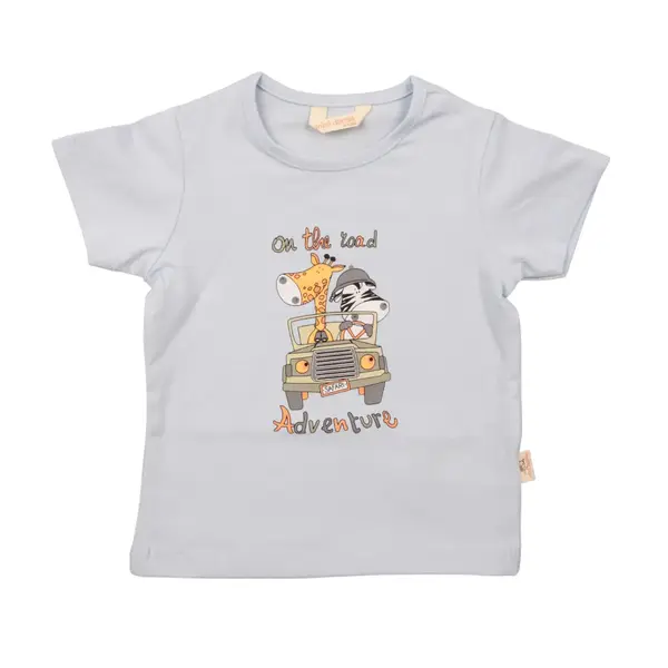 Mini Damla T-Shirt Safari Mavi