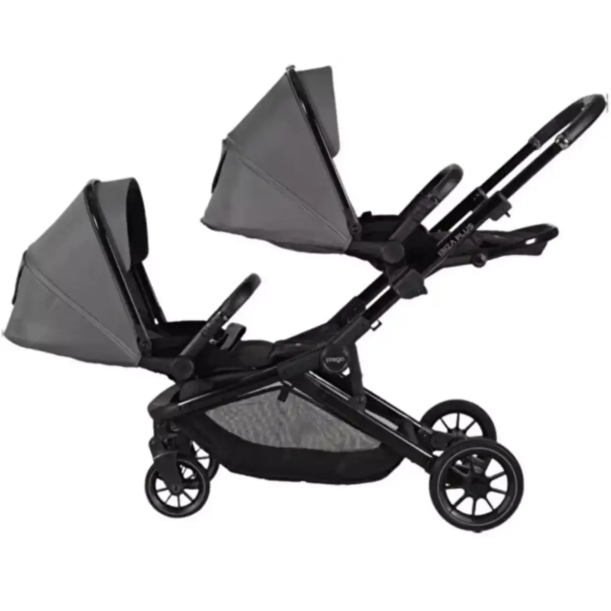 Prego 2420 Ibiza Plus I-Size Travel Sistem İkiz Bebek Arabası Gri