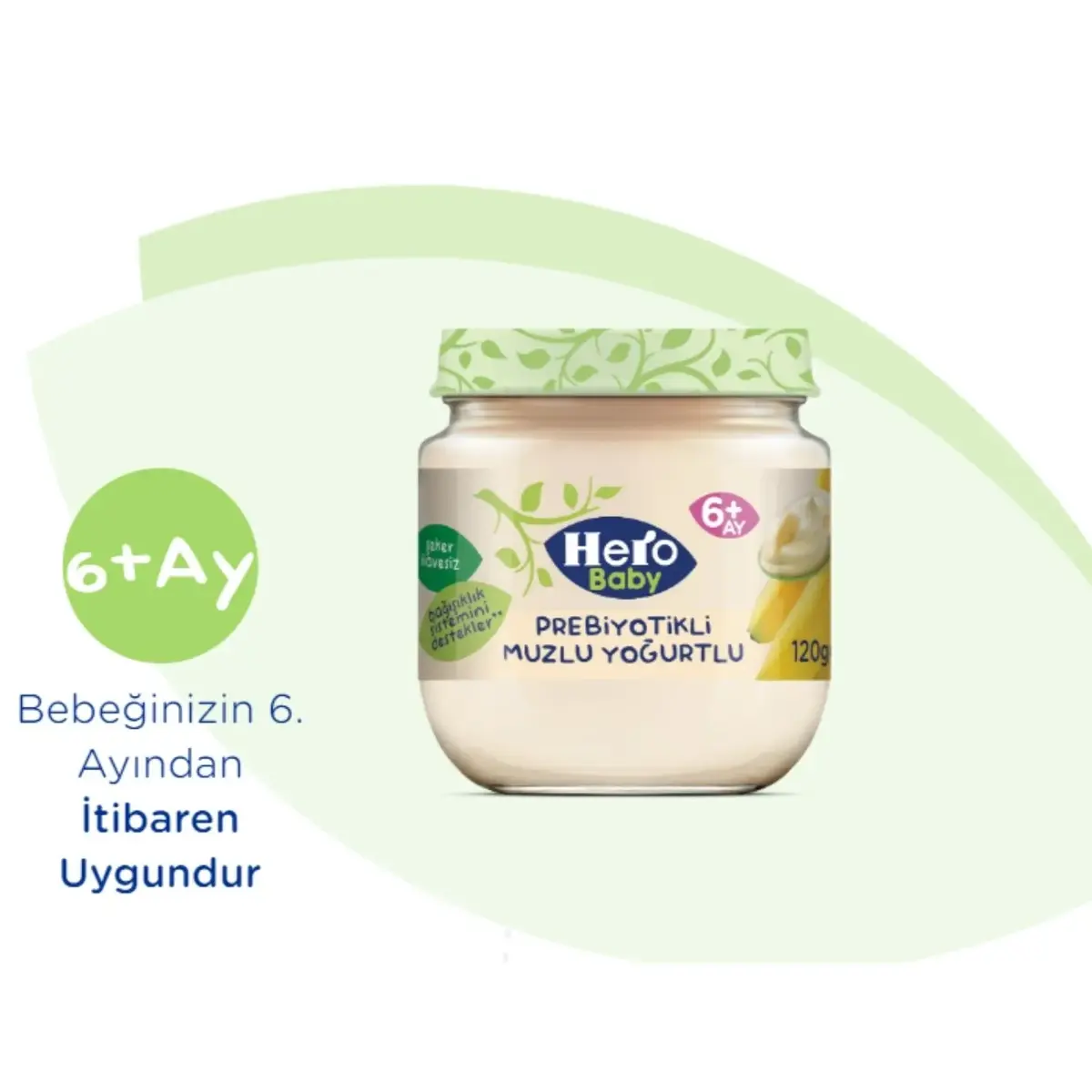 Hero Baby Prebiyotikli Muzlu Yoğurtlu Kavanoz Maması 120 Gr