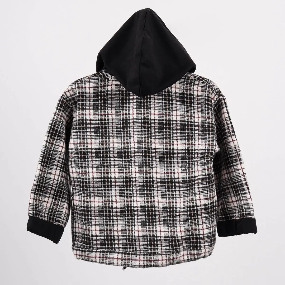 Overdo Sweatshirt Ayıcıklı Ekoseli Siyah