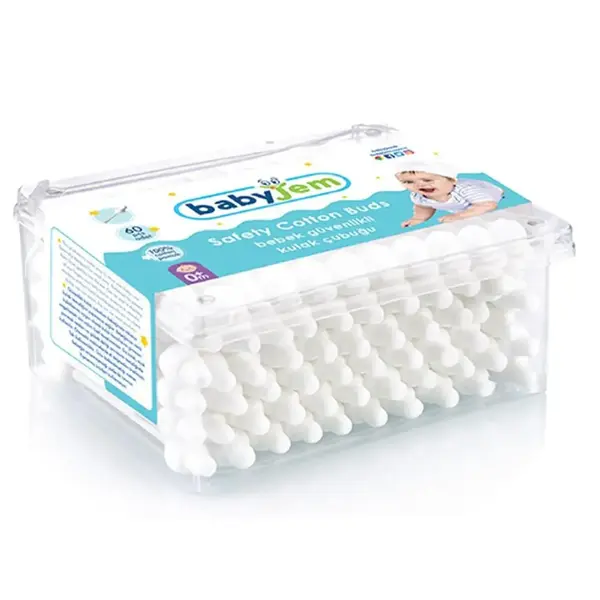 Babyjem Emniyetli Kulak Temizleme Çubuğu 60lı