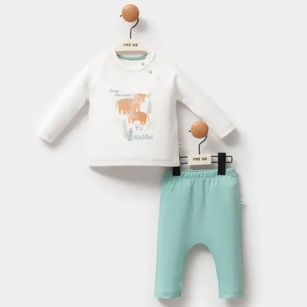 Moi Noi 2li Takım Palmiye Mavi