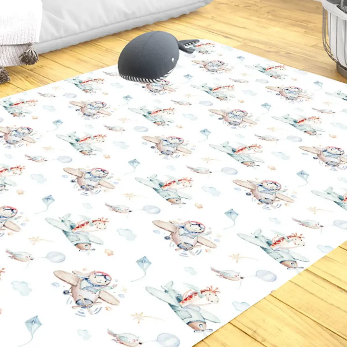 Momys Care Uçuş Macerası Çocuk Odası Halı Model 100x160 Cm