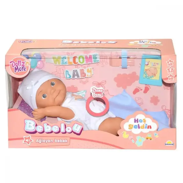 Bebelou Hoşgeldin Sesli Ağlayan Bebek Set 30 Cm