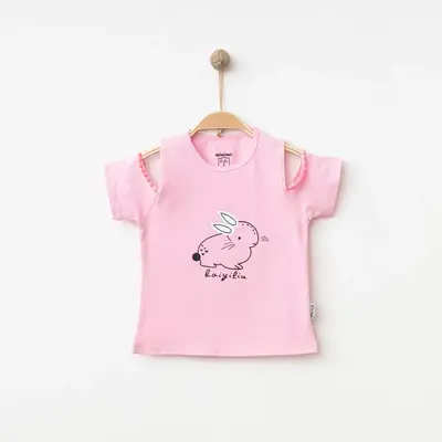 Winimo T-Shirt Tavşan Baskılı Pembe