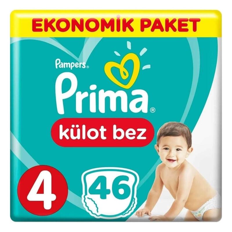 Prima Pants Külot Bebek Bezi 4 Beden Maxi 9-15 Kg 46lı Jumbo Paket