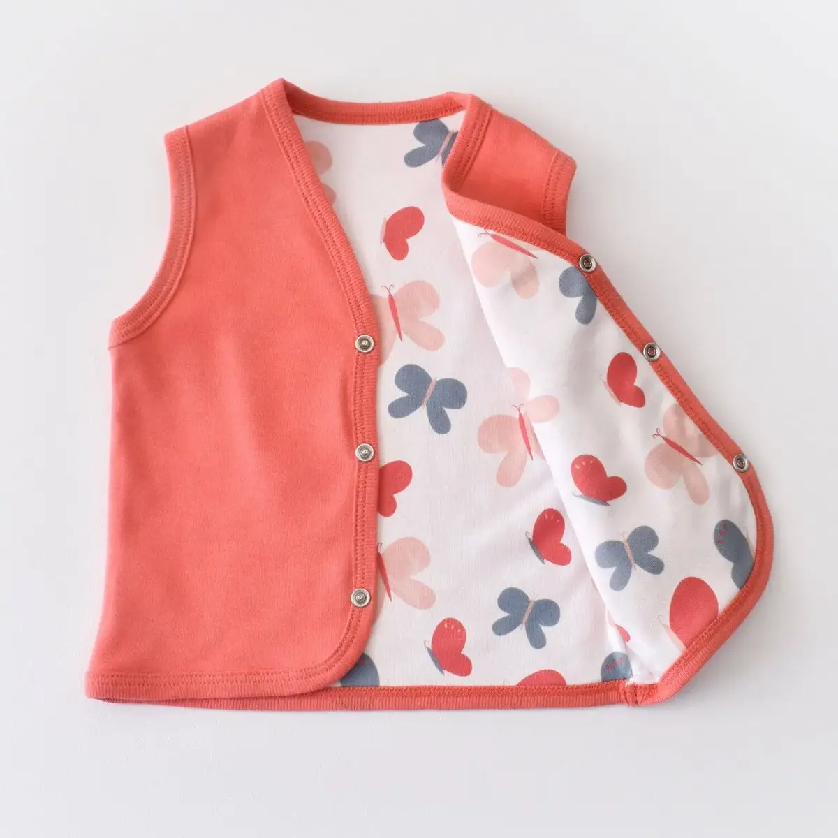 Bibaby Organik Yelek Wild Flowers Coral