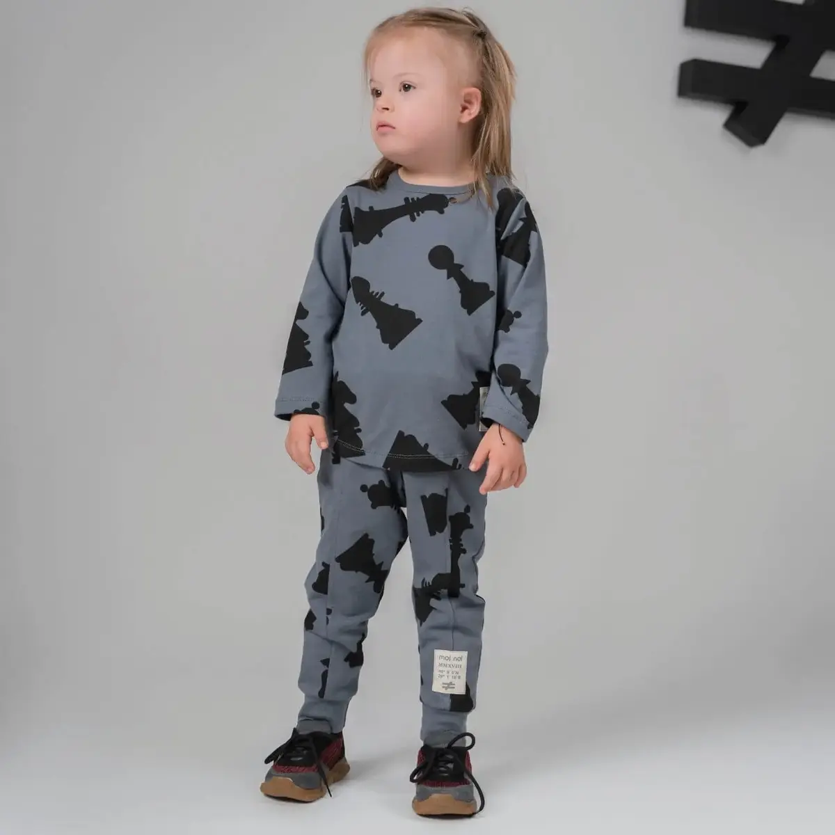 Moi Noi 2li Takım Desenli Antrasit