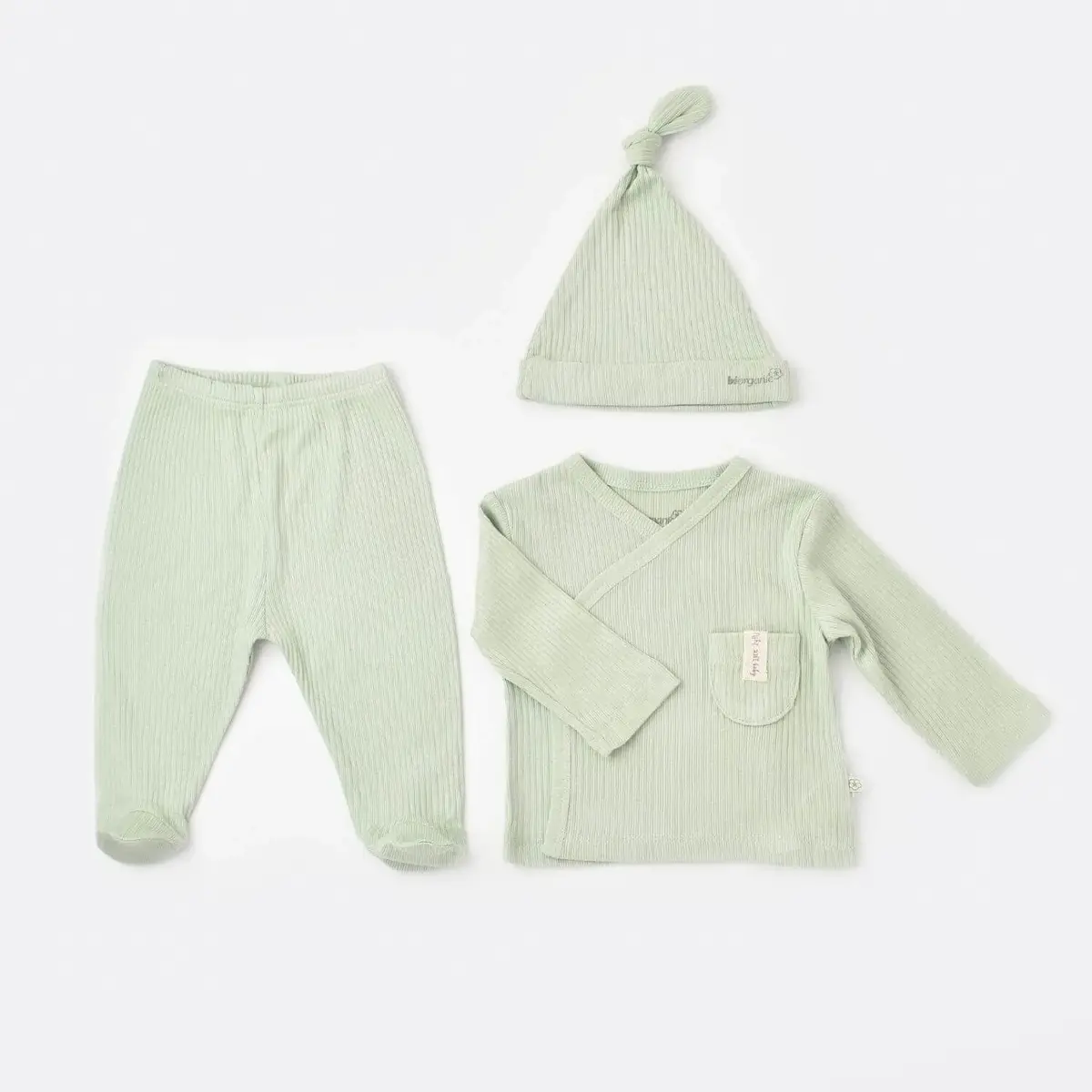 Bibaby Organik Zıbın Takımı 3lü Soft Modal Yeşil