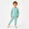 Ella Bonna Pijama Takımı Mavi Ekose