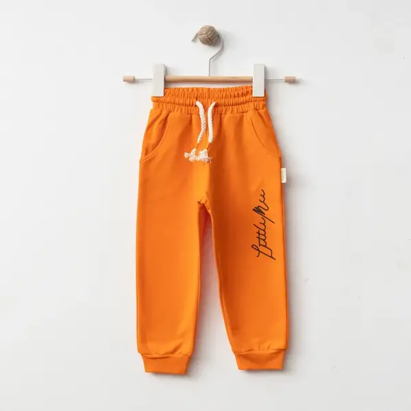 Bebolly Eşofman Altı Littlimu Baskılı Turuncu