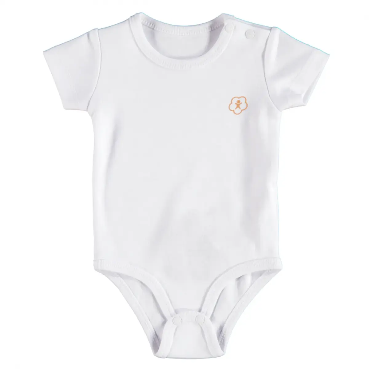 Bibaby Organik Body Kısa Kol Basic Ekru