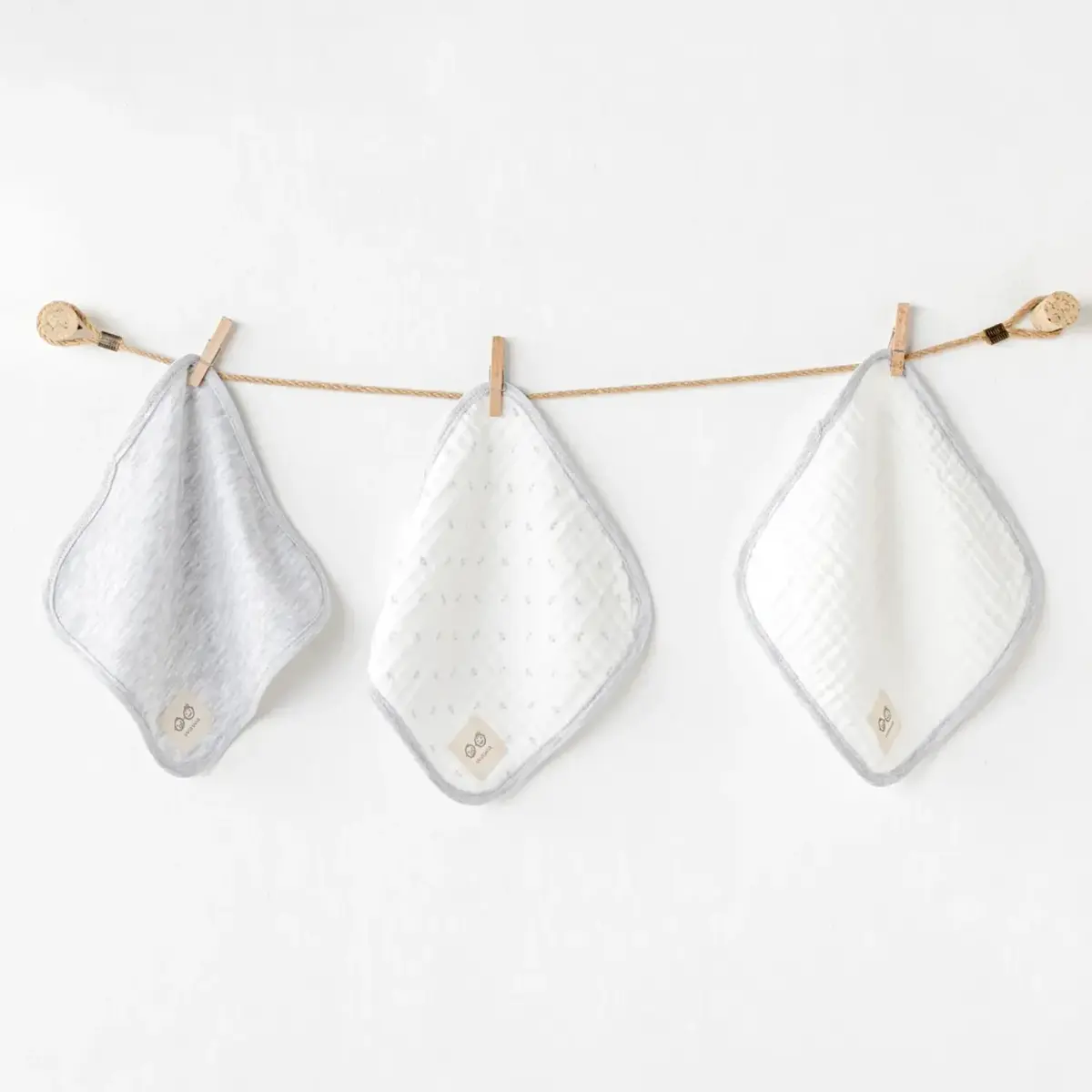 Andy Wawa Ağız Mendili 3lü Wawa Boys 20x20cm Beyaz