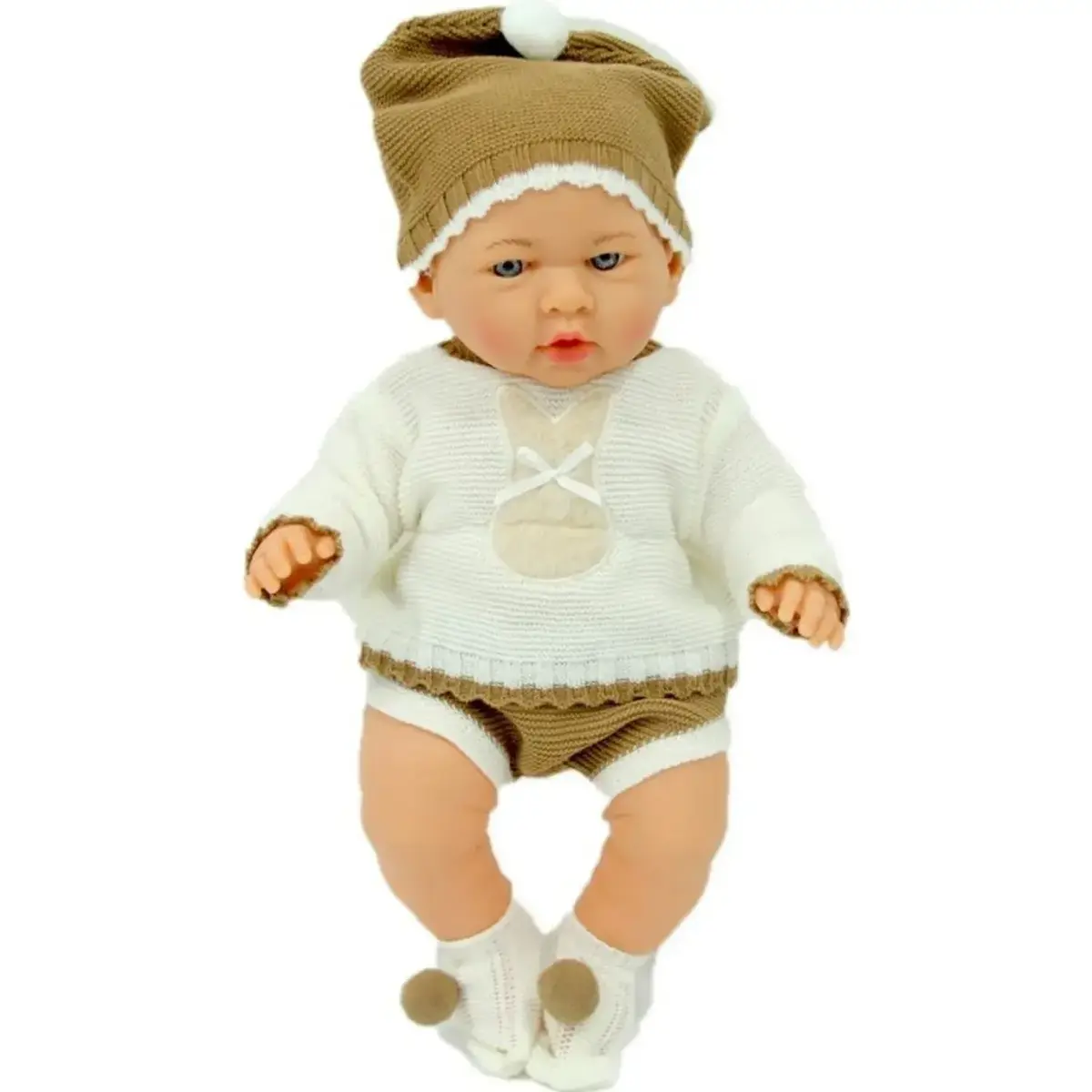 Galtoys Yeni Doğmuş Bej-Kahve Elbiseli Azra Bebek