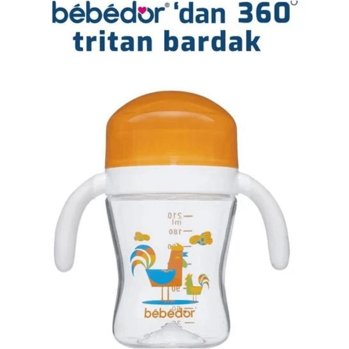 Bebedor 360° Dönen Tritan Kulplu Bardak 210 ml