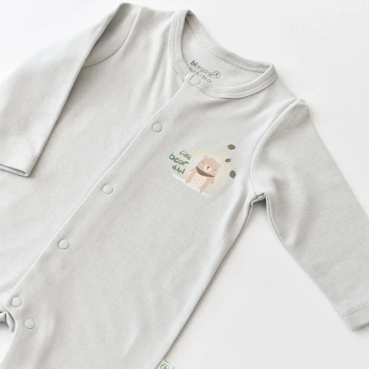 Bibaby Organik Tulum Takımı Tüllü Hug Me Bear Kar Melanj
