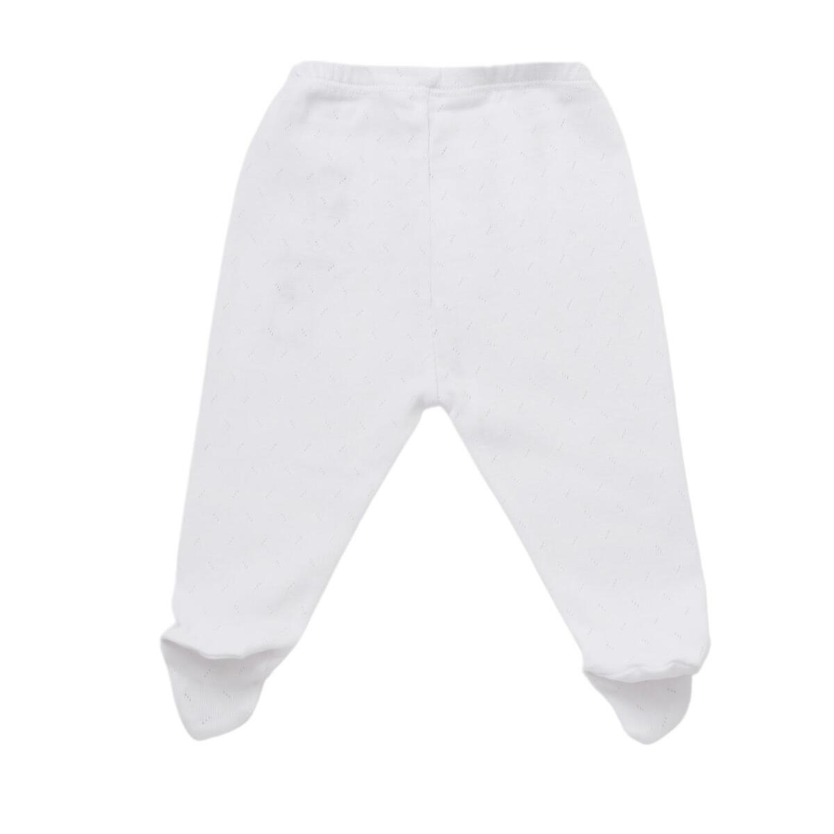 Bibaby Pantolon Patikli Best White Friends Beyaz