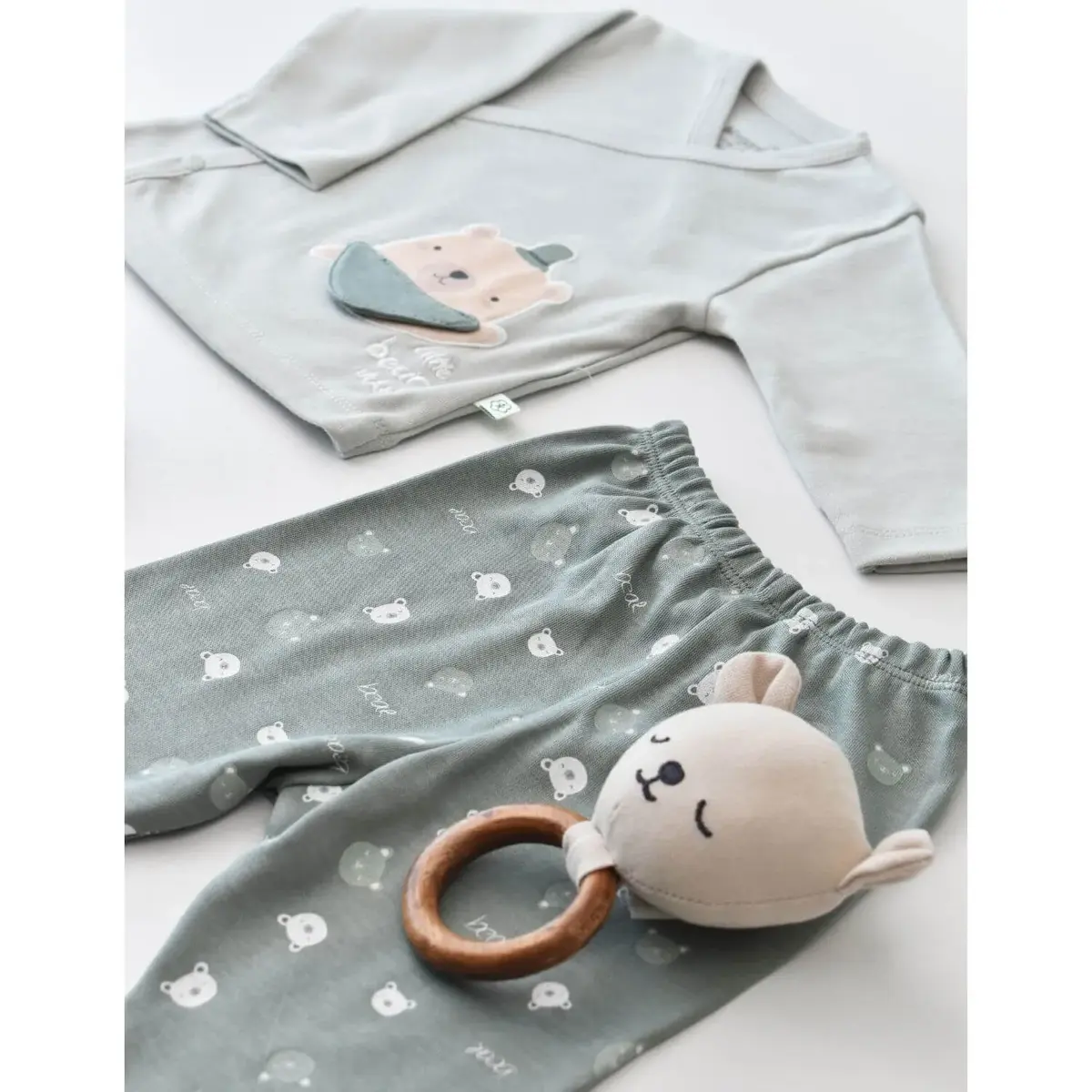 Bibaby Organik Hastane Çıkışı 5li Hug Me Bear Yeşil