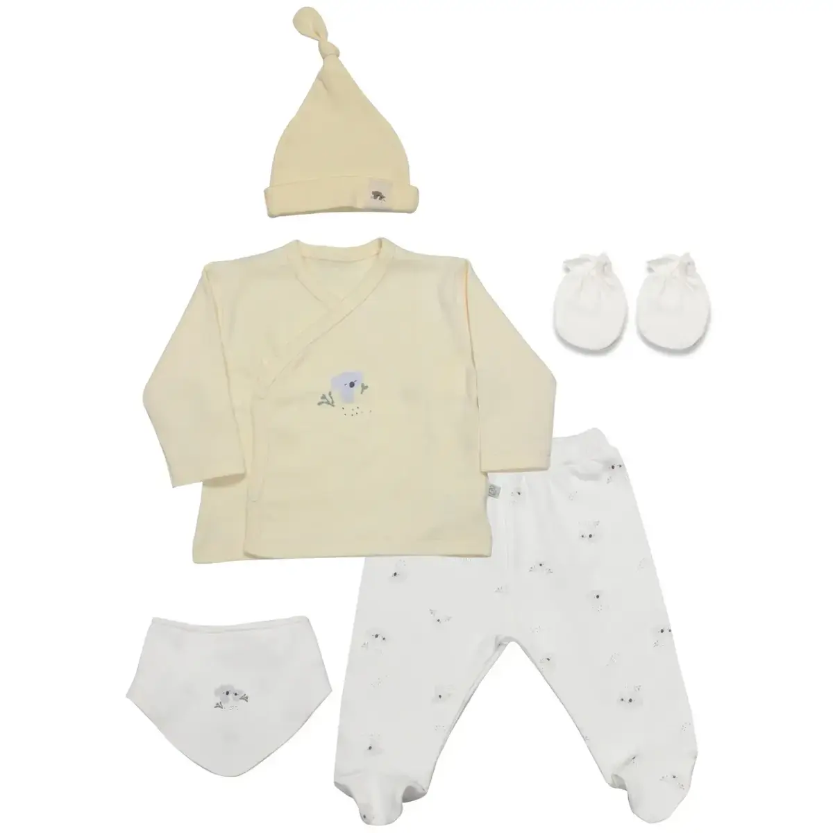 Bistyle Hastane Çıkışı 5li Little Koala Gri - Sarı - Ekru