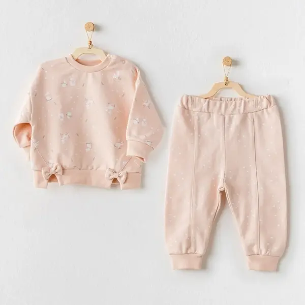 Andy Wawa 2li Takım Cute Bunnies Be Sking Pembe