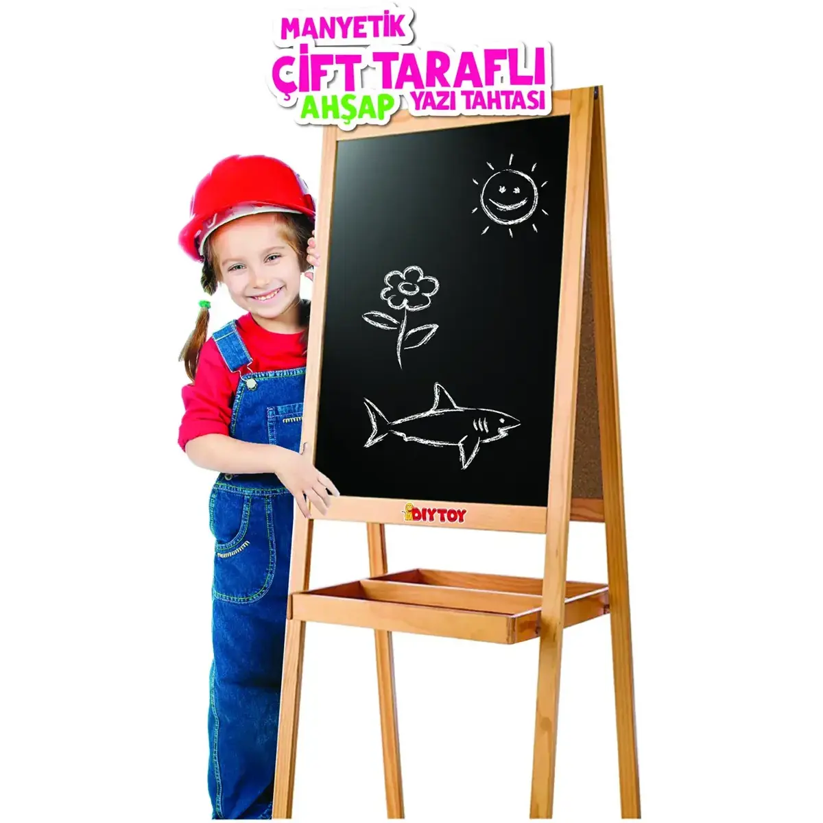 Manyetik Çift Taraflı Ahşap Yazı Tahtası