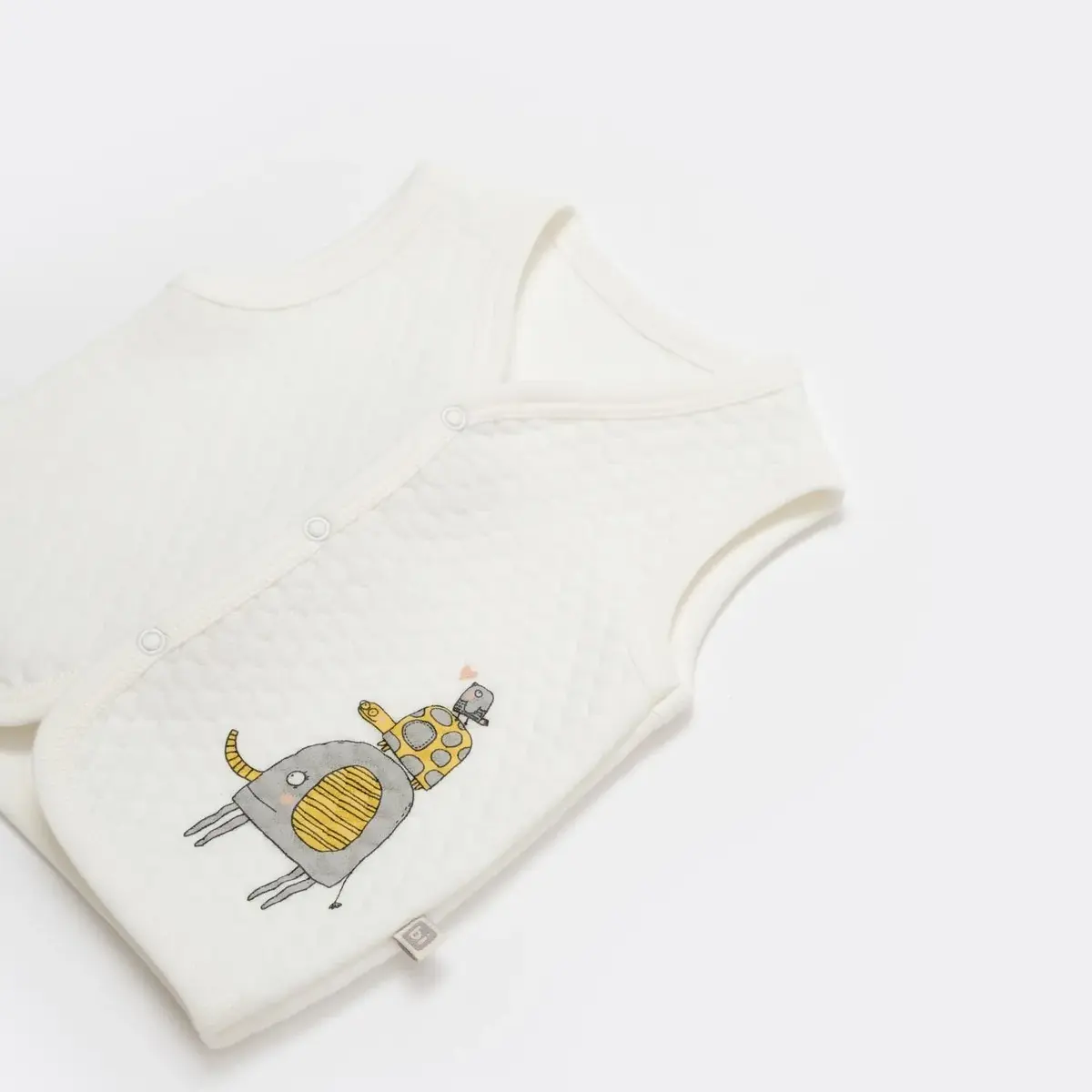 Bibaby Yelek Kapitone Hello Elephant Ekru