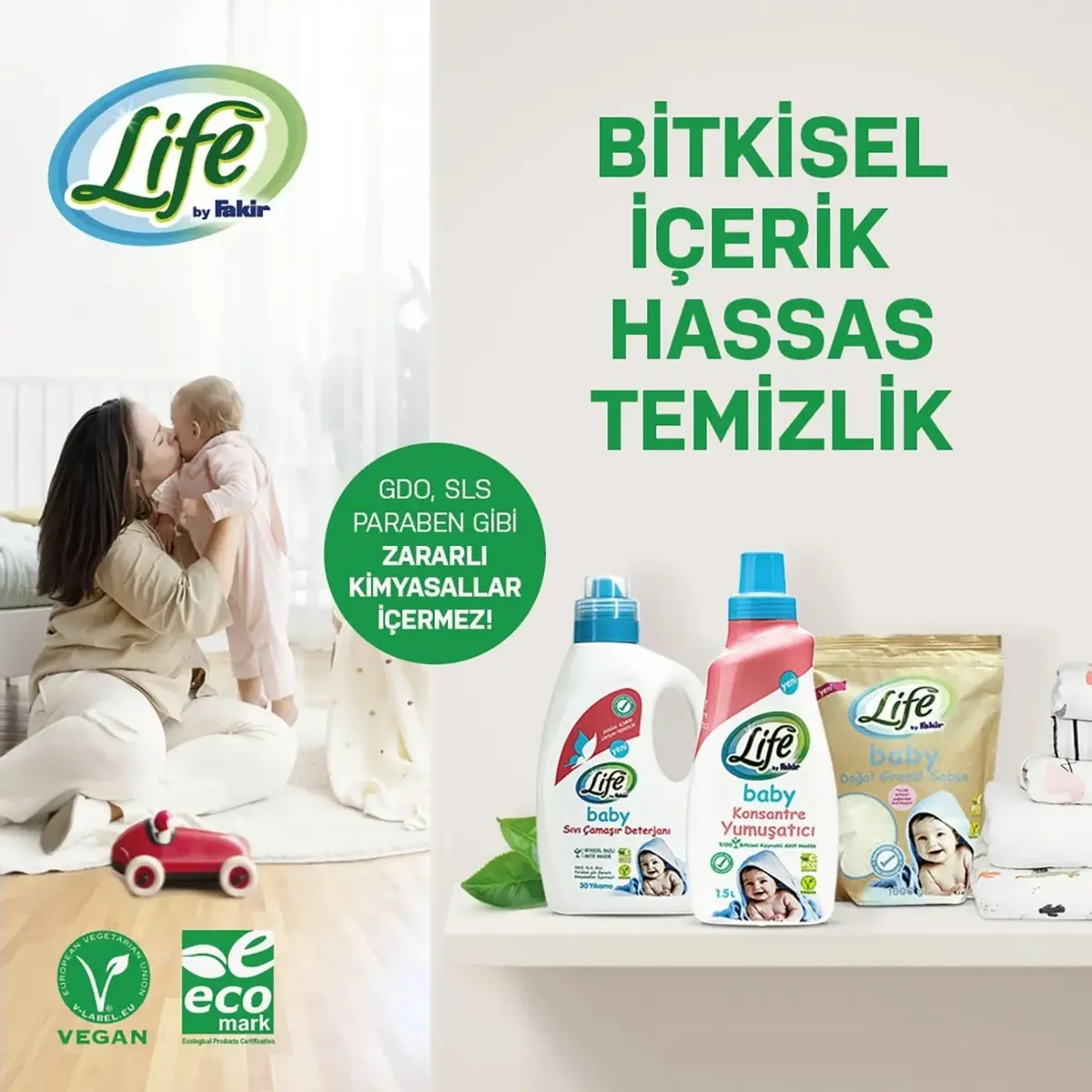 Life by Fakir Baby Bitkisel Bazlı Sıvı Çamaşır Deterjanı 1500 ml