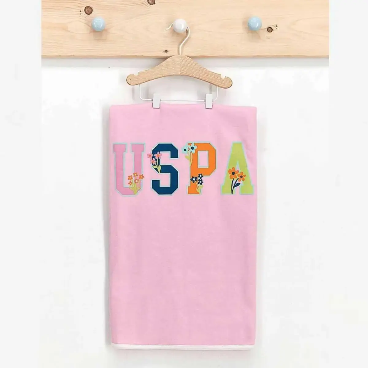 U.S. Polo Battaniye Toz Pembe