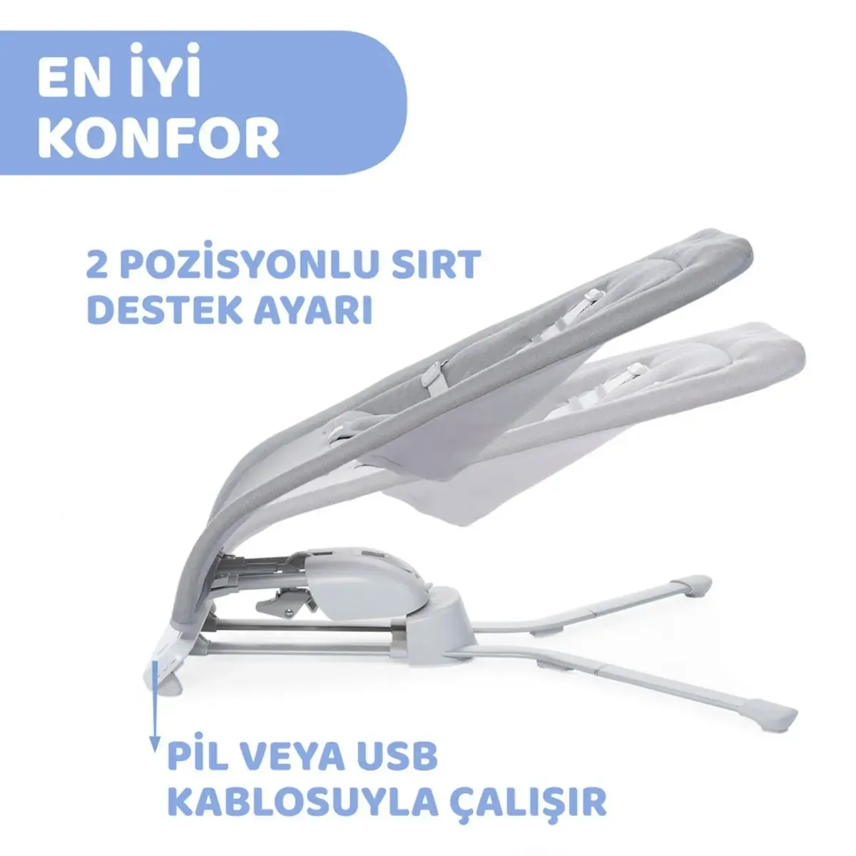 Chicco Rhythm'N Sound Ev Tipi Ana Kucağı Cool Grey