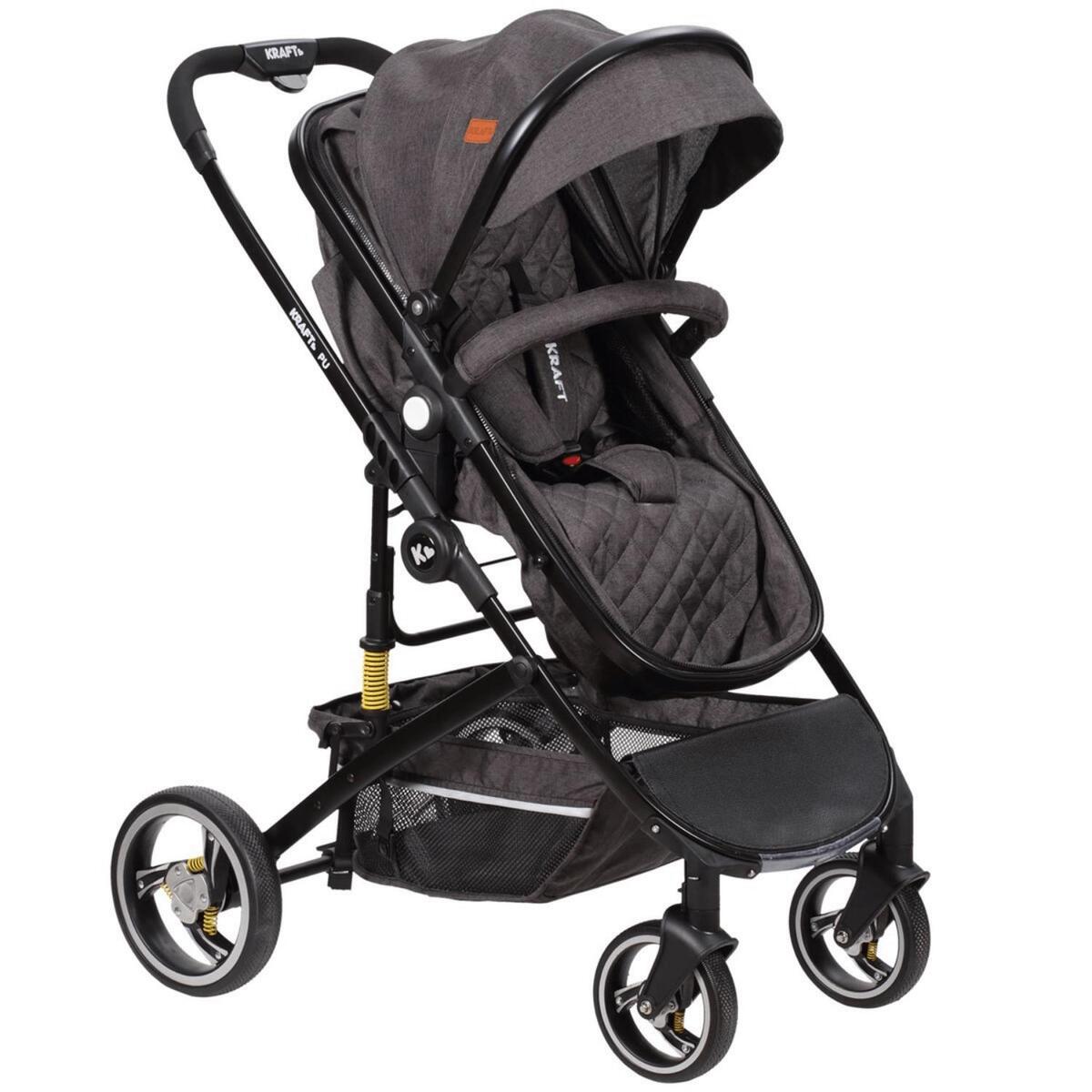 Kraft PU Travel Sistem Bebek Arabası Dark Grey