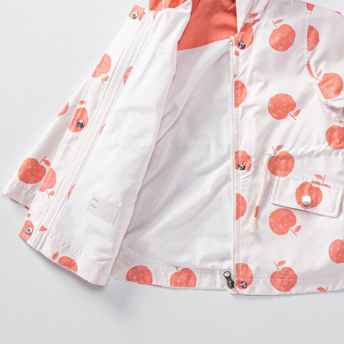 Midimod Yağmurluk Elma Baskılı Ekru