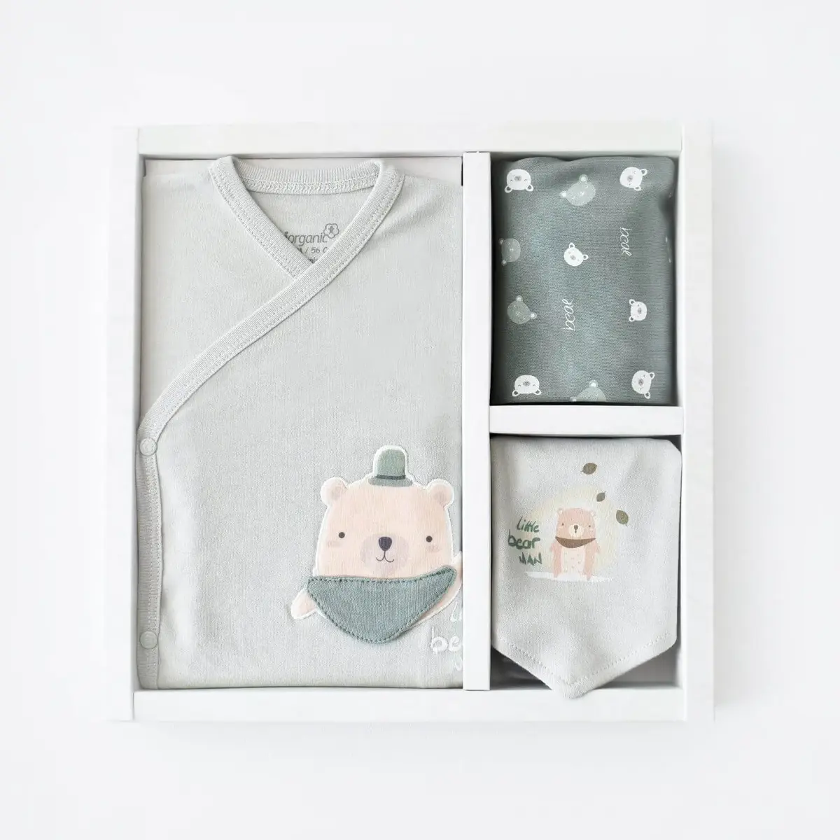 Bibaby Organik Hastane Çıkışı 5li Hug Me Bear Yeşil