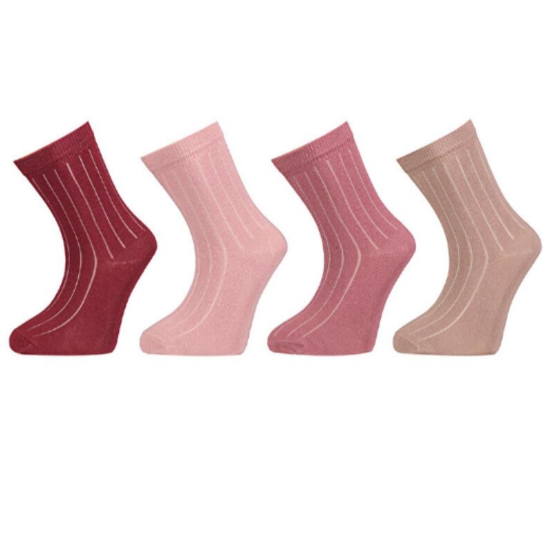 Bibaby Organik Çorap Soket 4lü New Basic Pembe