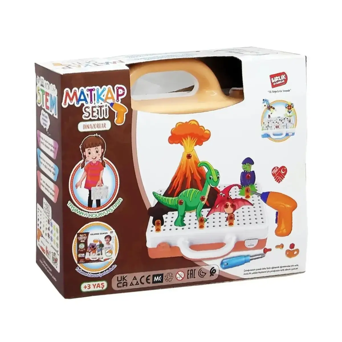 Eğitici Matkap Seti Dinozorlar 3D Stem Creative