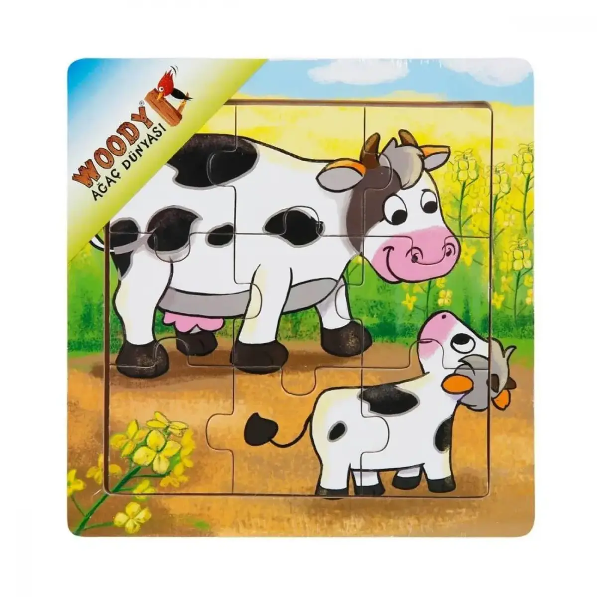 Sunman Tahta Puzzle Mini Hayvanlar 9 Parça