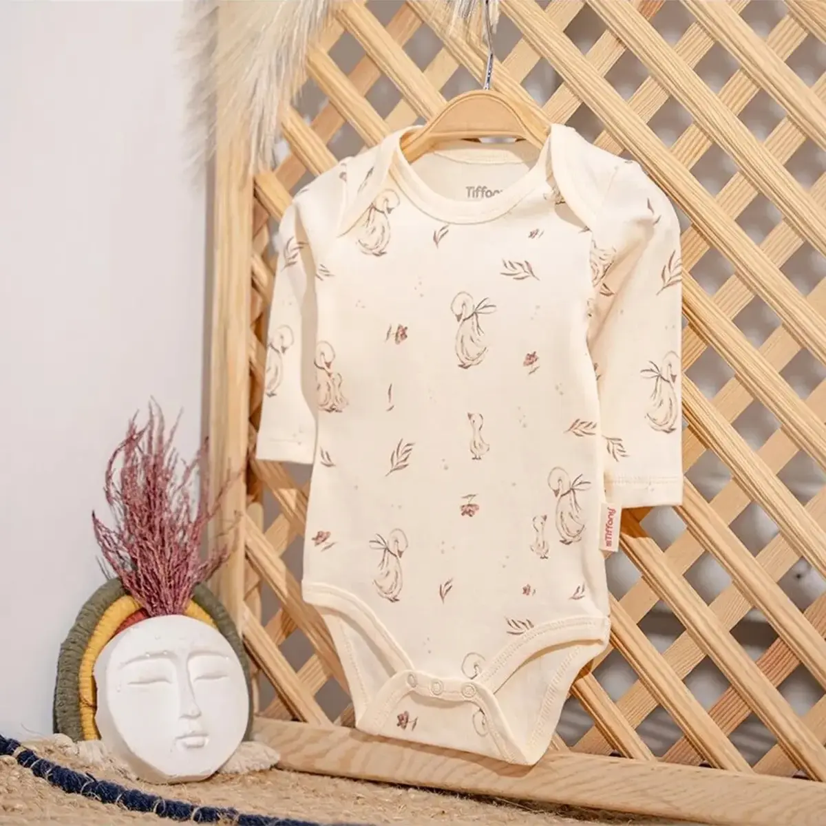 Tiffany Body Uzun Kol Organik Theme Mother Swan