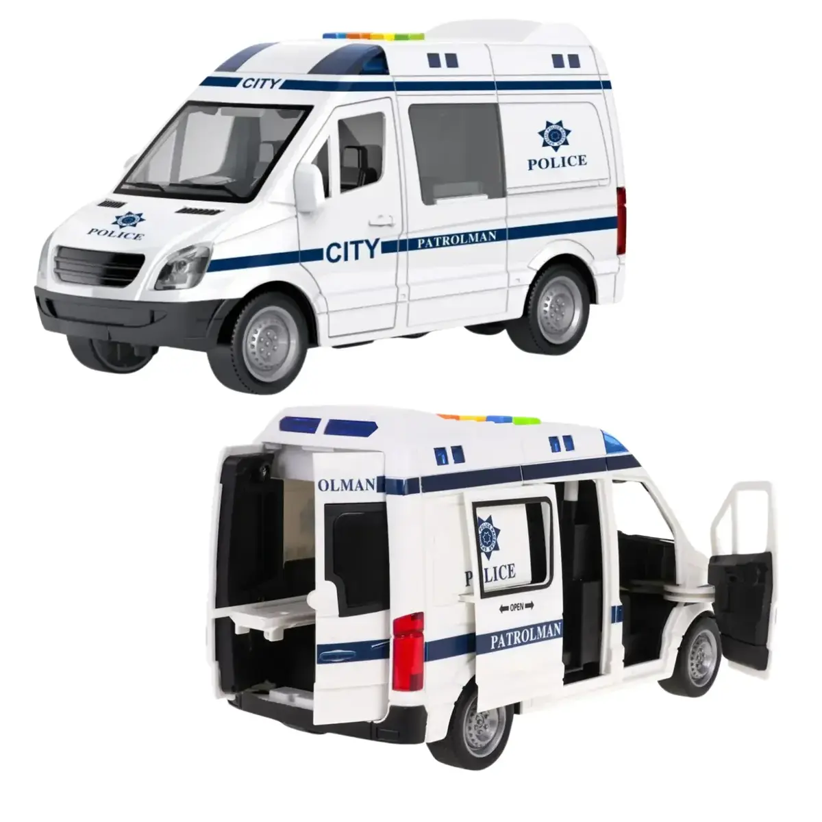 Vardem Sürtmeli Sesli Işıklı Ambulans Ve Polis Arabası 1:16 