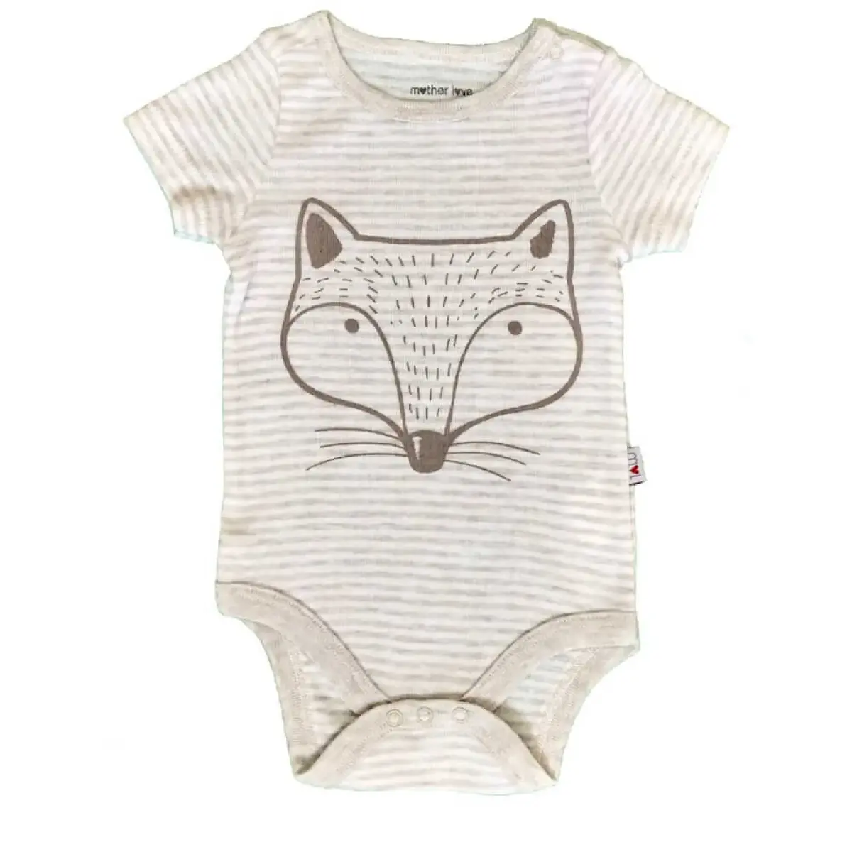 Mother Love Body Kısa Kol Ringel Bej