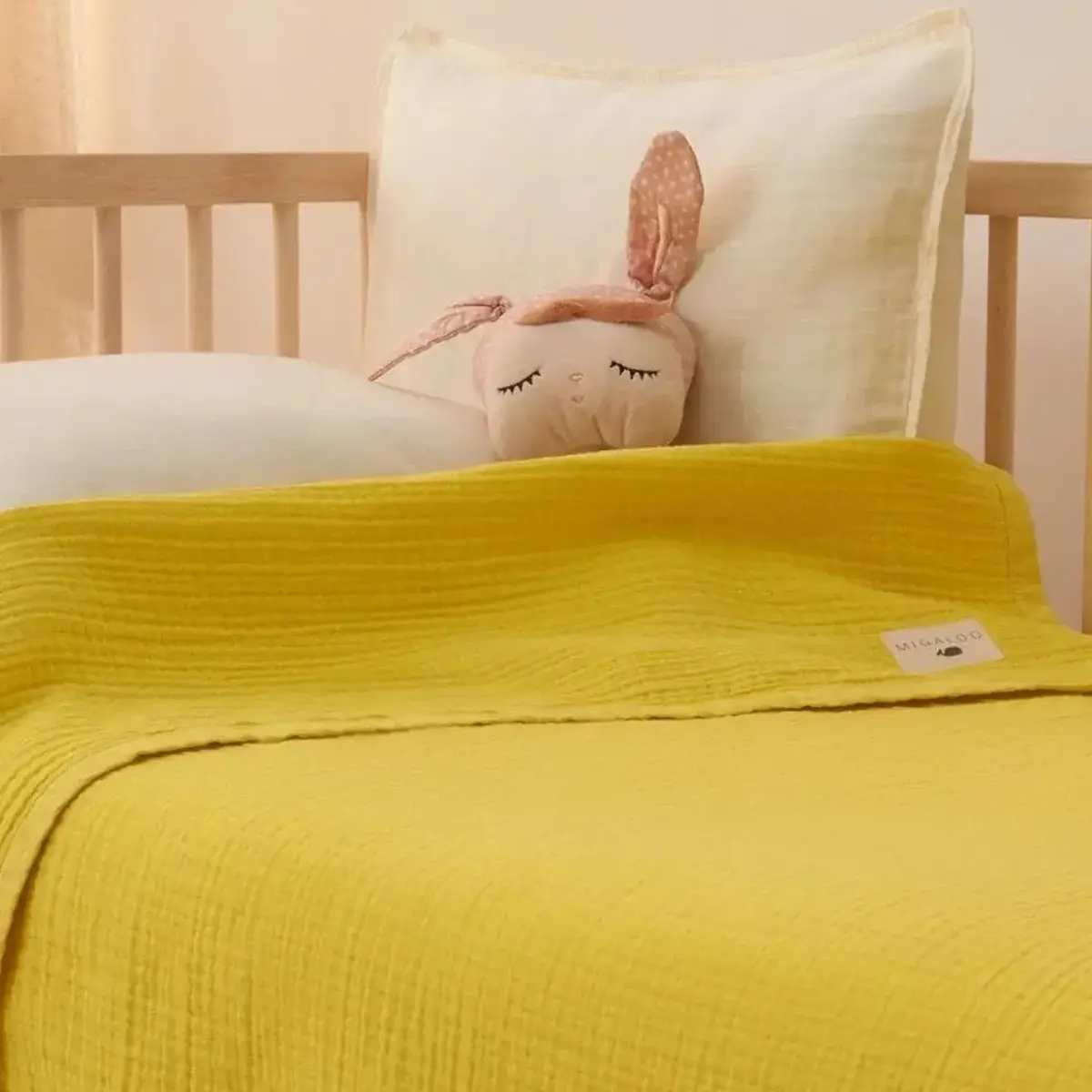 Mixi Baby Migaloo Müslin Örtü Dört Katlı 90x120 cm Hardal